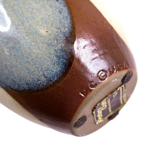 Pottery Craft Stoneware Vase, Midcentury Modern, 8" Tall, Robert Maxwell Style - Picture 5 of 6